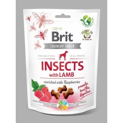 Brit Care Dog Crunchy Cracker Insects with Lamb enriched with Raspberries 200 g