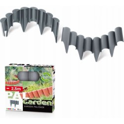 Gardenplast Zahradní palisáda Palgarden 12,5 cm / 2,5 m antracit 10 ks