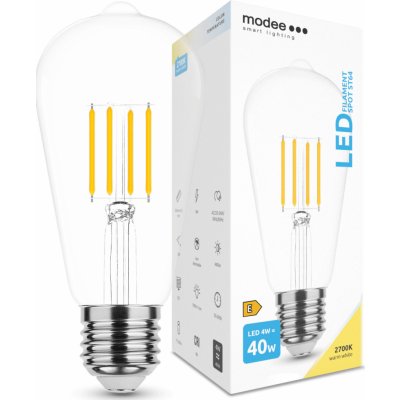 Light for home LED Filament žárovka ST64 4W E27 360° 2700K 440 lumen Vintage Osvětlení s Teplým Bílým Světlem – Zboží Mobilmania