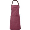 Zástěra Premier Workwear Pracovní zástěra s kapsou za krk PR144 Burgundy Pantone 216 72x86cm