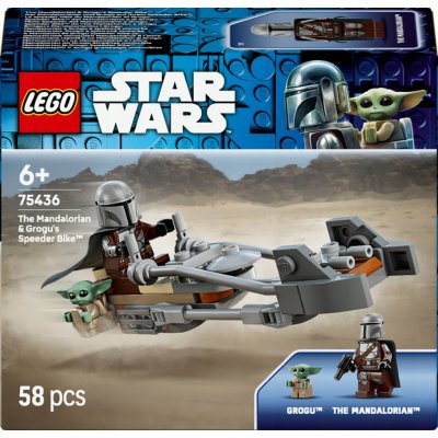 LEGO® Star Wars™ 75436 Mandalorian a Grogu a spídrová motorka – Zboží Dáma