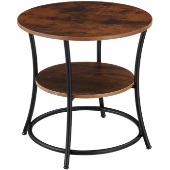 tectake 404445 odkládací stolek saint louis 55x56cm - industrial tmavé dřevo