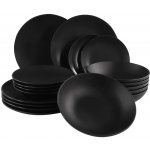 HIT Jídelní sada talířů 18 ks černá – Zboží Dáma