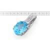Prsteny Klenoty Budín Přívěsk s diamantem bílé zlato briliant modrý topaz 3870671 0 0
