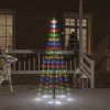 Vánoční osvětlení zahrada-XL Vánoční stromek na stožár 108 barevných LED diod 180 cm