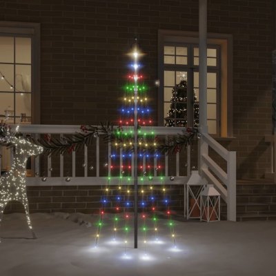 zahrada-XL Vánoční stromek na stožár 108 barevných LED diod 180 cm – Zboží Mobilmania