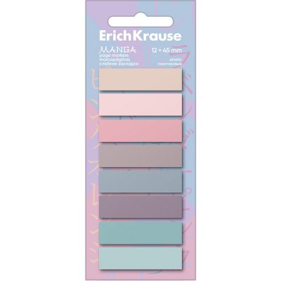 Záložky samolepicí plastové 12 x 45 mm ErichKrause Manga 8 x 20l – Hledejceny.cz