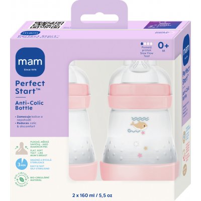 Mam Dětská antikoliková láhev Easy Active růžová 2 x 160 ml – Zboží Dáma