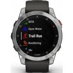 Garmin epix PRO Glass, Silver/Gray Silicone Band – Zboží Mobilmania