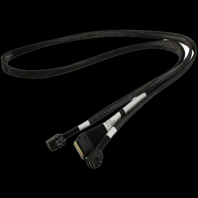 Broadcom LSI internal U.3 cable 1.0 m SlimLine x8 to 2x Mini-SAS HD SFF-8643 black – Zboží Mobilmania