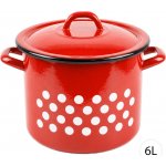 Perfect Home Smaltovaný hrnec s pokličkou PUNTÍKY 6L, 70212 – Zboží Dáma