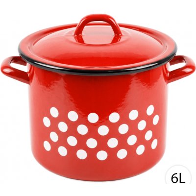Perfect Home Smaltovaný hrnec s pokličkou PUNTÍKY 6L, 70212 – Zboží Dáma