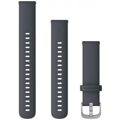 Garmin Řemínek Quick Release 18mm, silikonový tmavě šedý, stříbrná přezka 010-12924-30 – Zboží Mobilmania