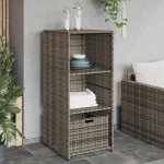 zahrada-XL úložná skříň polyratan 50 x 55 x 115 cm šedá – Hledejceny.cz