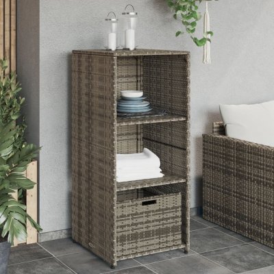 zahrada-XL úložná skříň polyratan 50 x 55 x 115 cm šedá – Hledejceny.cz