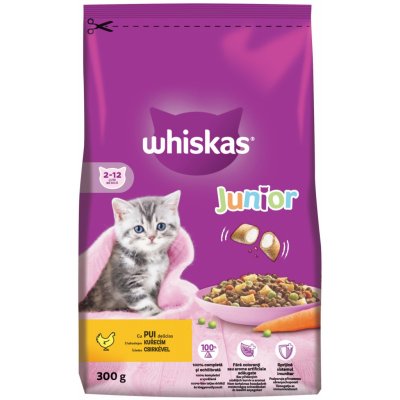 Whiskas Junior s kuřecím masem granule pro koťata 300 g