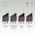 Parker 1502/0150407 inkoustové mini bombičky černé 6 ks – Zboží Živě