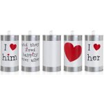 PartyDeco PartyDeco Svatební plechovky na auto 5 ks – Zboží Dáma