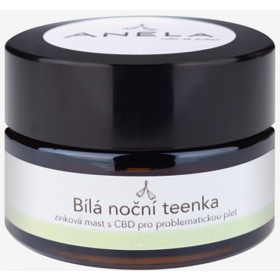 Anela Bílá noční teenka CBD zinkový krém na akné či ekzém 15 ml – Zboží Mobilmania