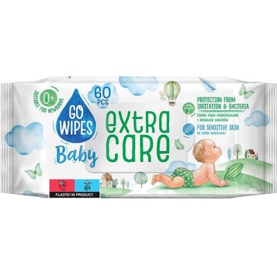 GoWipes Dětské vlhčené ubrousky Extra care 60 ks – Zboží Mobilmania