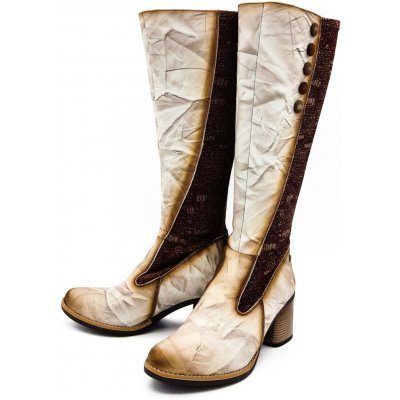 Maciejka Kožené dámské kozačky 05142-04/008 béžové – Hledejceny.cz