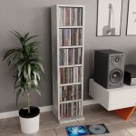 Nábytek XL Skříňka na CD betonově šedá 21 x 20 x 88 cm kompozitní dřevo – Zboží Dáma