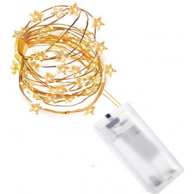 SPRINGOS LED řetěz Nano Hvězdy 2m 20LED 2xAA teplá bílá – Hledejceny.cz