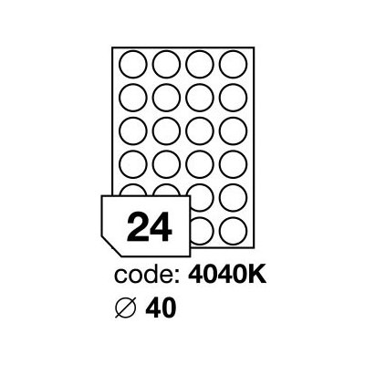 Rayfilm R0100.4040KA samolepící kulaté 40mm bílé 100 listů – Hledejceny.cz