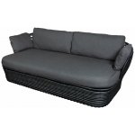 Cane-line Basket 201x100x70 cm umělý ratan graphite sedáky AirTouch grey – Hledejceny.cz
