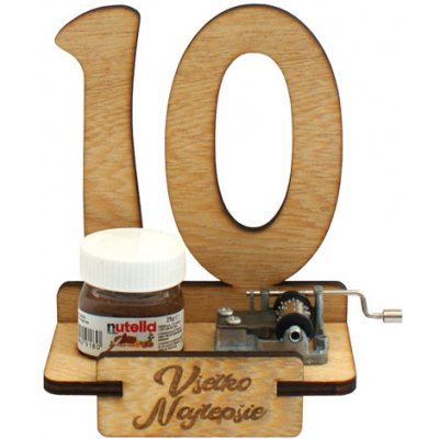 KupMa Dárkový stojan 10 let s flašinetem a Nutellou SK – Hledejceny.cz