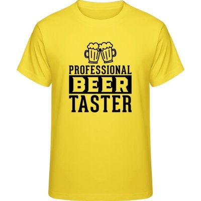 Premium tričko - Nápis - Profesionální ochutnávač Piva - zlatá