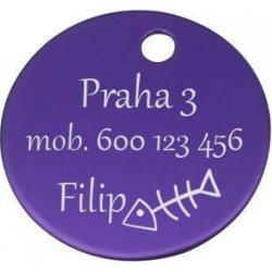 Šperky4U Hliníková psí známka kulatá 30 mm PZ013 VI