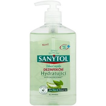 Sanytol dezinfekční hydratující mýdlo zelený čaj & aloe vera 250 ml