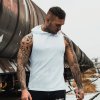 Pánské sportovní tílko GymBeam tílko Hoodie Tank Top White