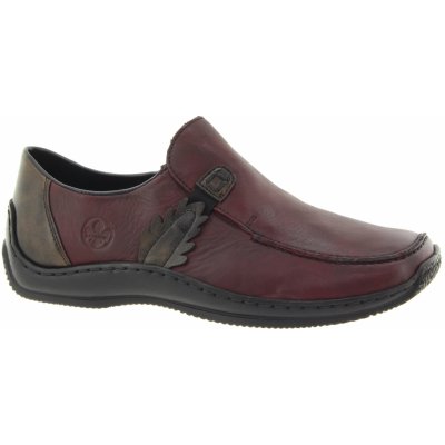 Rieker dámské kožené mokasíny L1759-30-245 vínové – Zboží Dáma