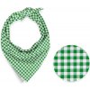 Dětská šálya Sandra Biante bavlněný šátek SA 058 Zeleno bílé kostičky