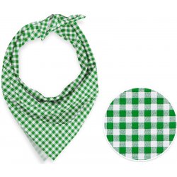 Sandra Biante bavlněný šátek SA 058 Zeleno bílé kostičky