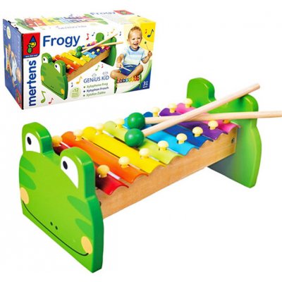 Bino Dřevěný xylofon žabka – Zboží Dáma