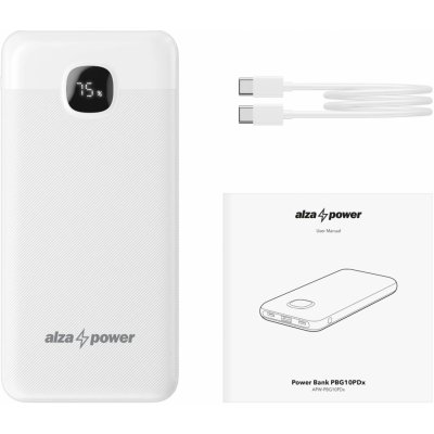 AlzaPower Garnet 10000mAh 22,5W bílá – Zboží Živě