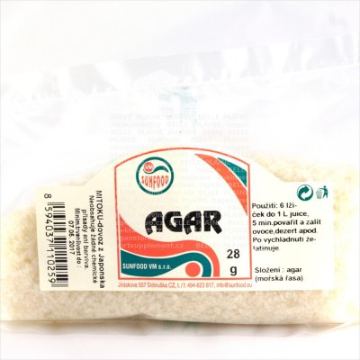 Sunfood Agar agar přírodní 28 g – Hledejceny.cz