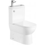 Aqualine HYGIE WC kombi s umývátkem + sedátko, zadní/spodní odpad, bílá - PB104 – Zboží Dáma