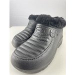 Dámské gumové nazouváky s kožíškem černé – Zboží Dáma