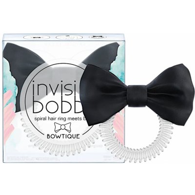 Spirálová gumička s mašlí Invisibobble Bowtique True Black - černá (IB-BW-10001)