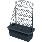 Prosperplast Květináč s pergolou BLOMA 58 cm antracit – Sleviste.cz