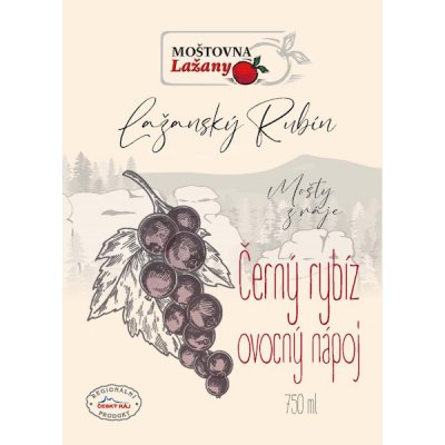 Moštovna Lažany Lažanský mošt černý rybíz 750 ml – Sleviste.cz