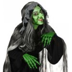 Zelené latexové ruce čarodějnice na rukavicích – Sleviste.cz