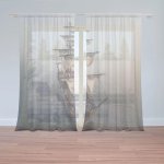Sablio Záclony Plachetnice na klidném moři: 2ks 150x250cm – Hledejceny.cz