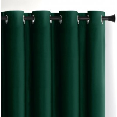 Závěs AmeliaHome Velvet s průchodkami tmavě zelený, velikost 140x245 – Hledejceny.cz