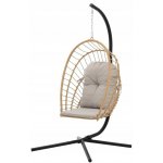 tectake 404981 závěsné křeslo ariane s rámem a polštářem nosnost 160 kg - černá – Zboží Dáma