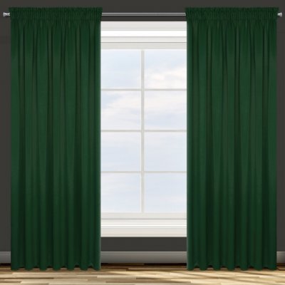 EUROFIRANY ZATEMŇOVACÍ ZÁVĚS NA PÁSCE PARISA 135X270 CM TMAVĚZELENÁ – Sleviste.cz